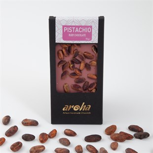 Aroha Antep Fıstıklı Ruby Çikolata - %47 Kakao